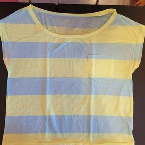 American Eagle Crop Stripped Shirt
